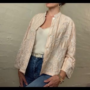 NORM THOMPSON silk soutache embroidered jacket, XL